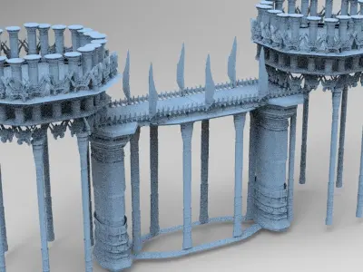 Elden Celtic Ring Bridge Towers 7 3D model