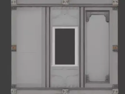 Sci-Fi Modular Room Environment Low-poly 3D model