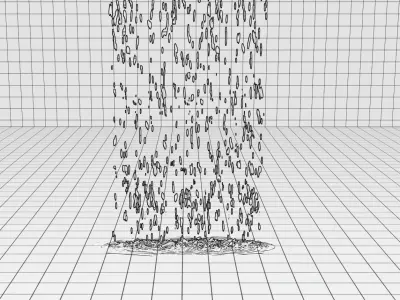 Lumion fountain - animated Low-poly 3D model