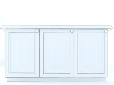 kitchen cassik island table vol3 3D model