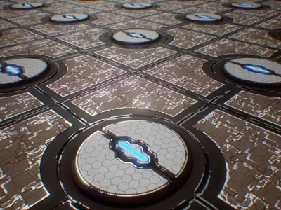 PBR Sci-Fi Spaceship Texture 17 Low-poly 3D model