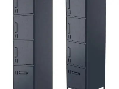 IKEA - IDASEN Tall cabinet with drawer and door 3D model