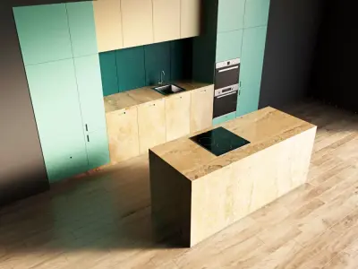 105-Kitchen9 matte 9 3D model