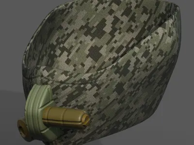 Gas mask helmet scifi fantasy armor hats military  Low-poly 3D model