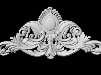 Central decor ornament for furniture 3D model