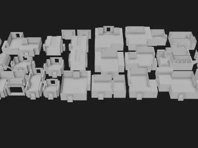  Soviet bunker kit Free low-poly 3D model