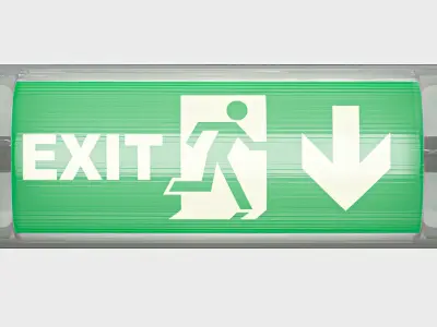 Escape Light Low-poly 3D model