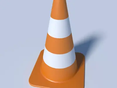 Road pole 3D model