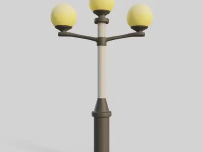 Cartoon Street Light 9 Low-poly 3D model