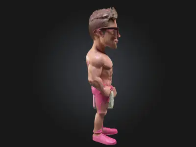 Fight Club Stylized 3D Printable Caricature Figure 3D print model