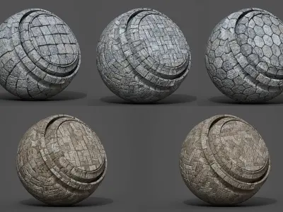 5 stone paving sbsar and 4k textures Texture