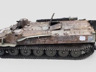 MT-LB multi-purpose towing vehicle amphibious tracked armored 3D model