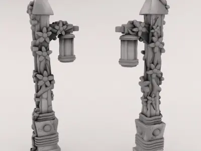 environment set barrel 3D print model