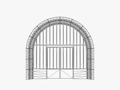 Roman Arch Gate Low-poly 3D model