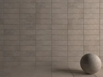 Concrete wall tiles Suite Taupe 20x60 Set 3 Texture