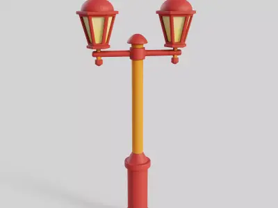 Cartoon Street Light 8 3D model