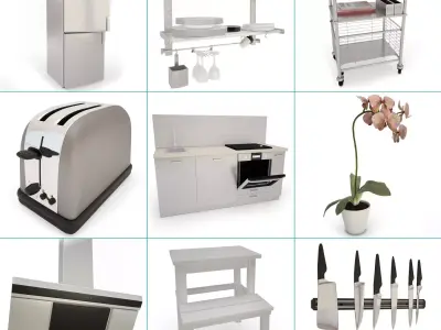 Modern Kitchen Set  3D model