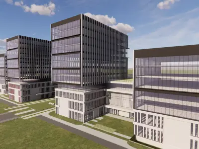 Modern City Block -A2 3D model