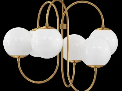 Gooseneck Chandelier Low-poly 3D model