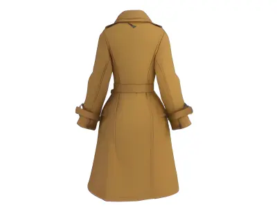 Street Fighter Q Long Coat Low-poly 3D model