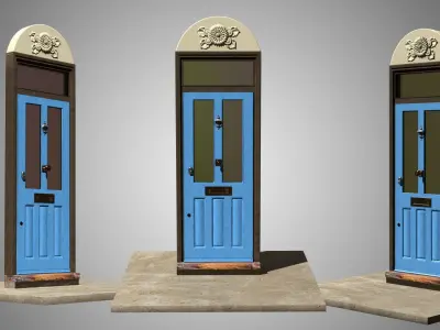 Suburban House Doors 03 3D model
