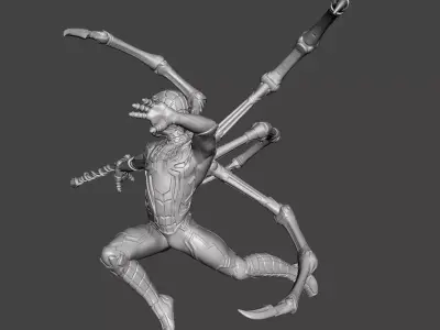 spiderman with base 3d model for 3d printing  3D print model