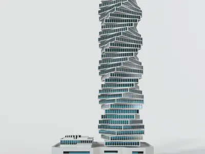 Futuristic Building 3D model purchase
