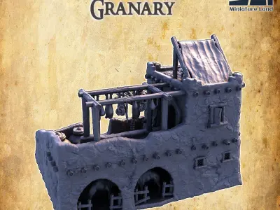 Desert Granary Tabletop Terrain 28MM  3D print model