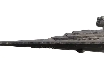Imperial class star destroyer with interior 3D model