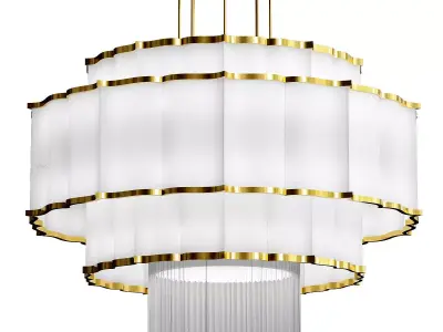 Japan gold and pendant light 3D model