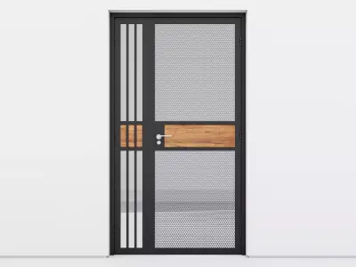 Aluminium door 21 3D model