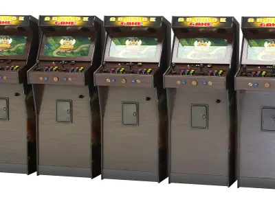 Arcade Game Machine Low-poly 3D model