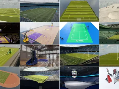 Sports ground Collection  3D Model Pack