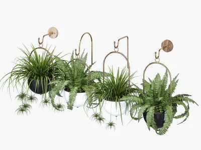 Boho hanging planter 3D model