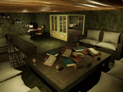 Vintage Three Rooms House  3D model