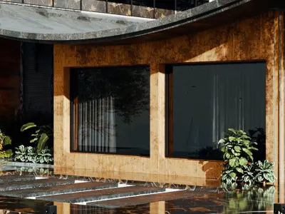 Modern Tropical House 3D model