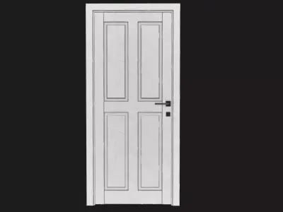Wood Door Game Ready PBR Low-poly 3D model