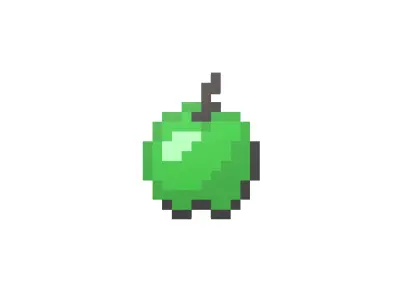 Pixel Apple v1 003 Low-poly 3D model