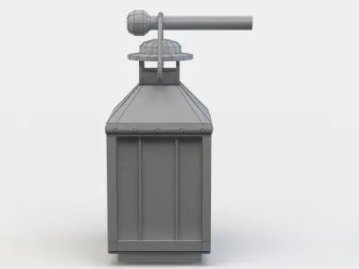 Lantern metal Low-poly 3D model