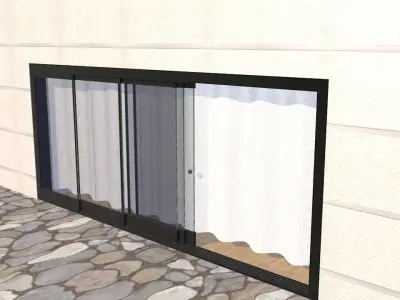 sliding glass door Free 3D model