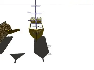 PirateShip ship 3D print model