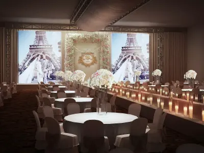 Stage party concert fashion catwalk T station  173 3D model