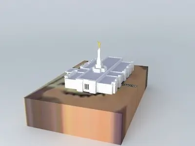 LDS Temple Mormon,Birmingham Alabama Templo 98th. operating. Free 3D model