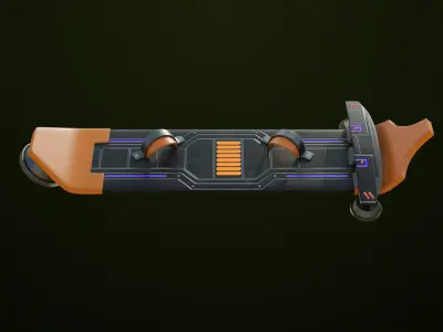 Sci Fi Hoverboard 8 All PBR Unity UE Textures Included Low-poly 3D model