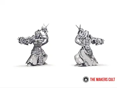 Dark Techno - Female Cybertechnic priest 3D print model