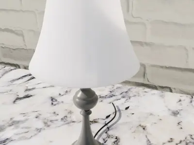 Classic gray lamp Low-poly 3D model