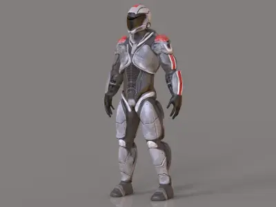 Sci fi Character  Low-poly 3D model