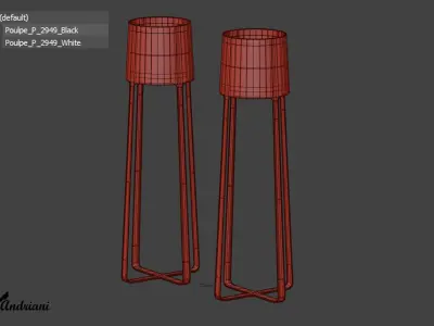 Floor lamp Poulpe P-2949 Low-poly 3D model