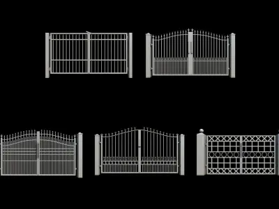 25 Iron Gate With UVs Vol 1 Low-poly 3D model