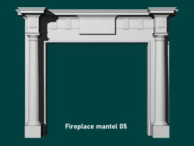 Georgian style fireplaces series No5 3D model